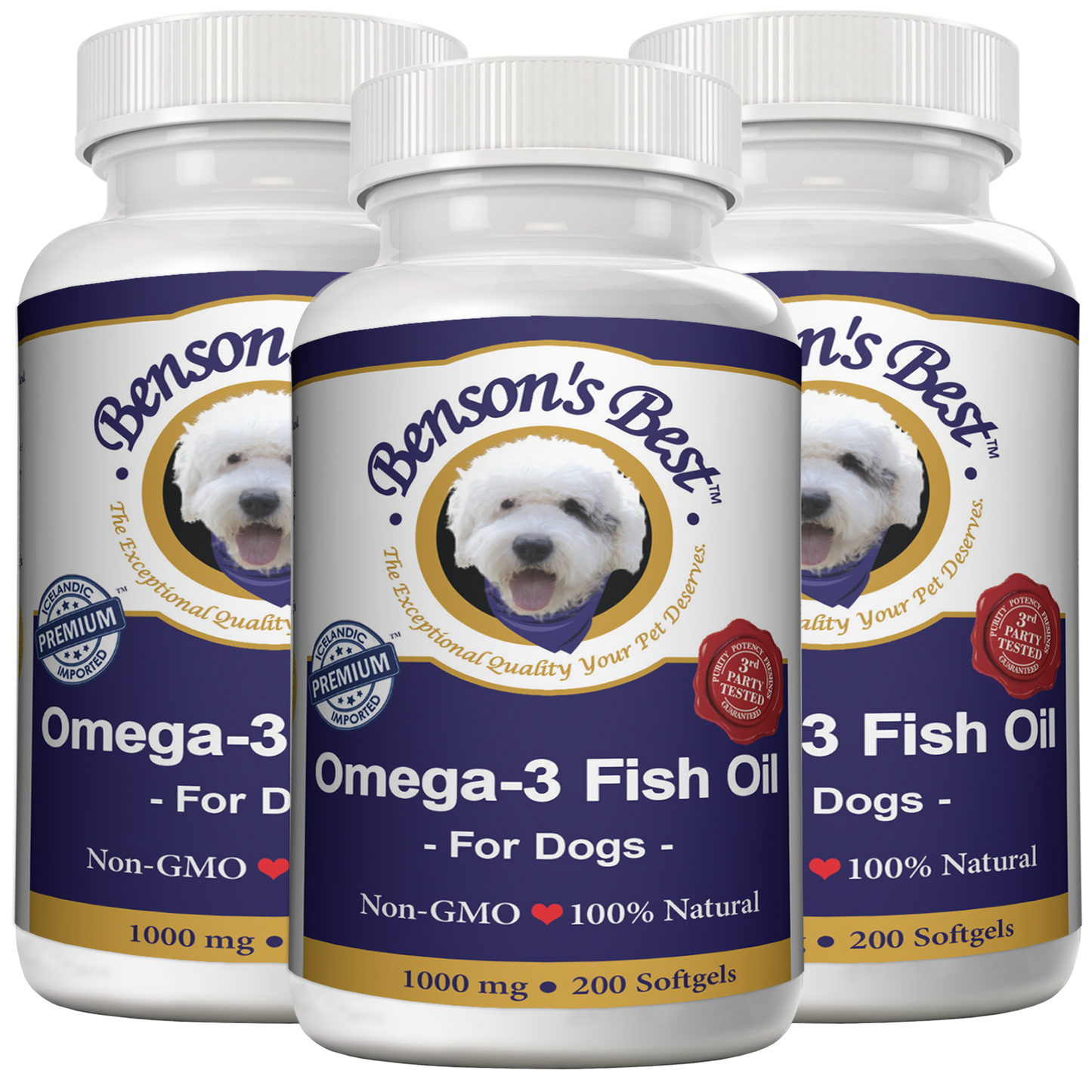 Omega-3 Fish Oil for Dogs - 1000 mg Softgels