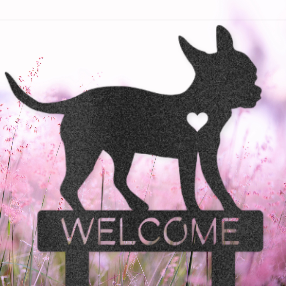 Chihuahua Welcome Garden Stake