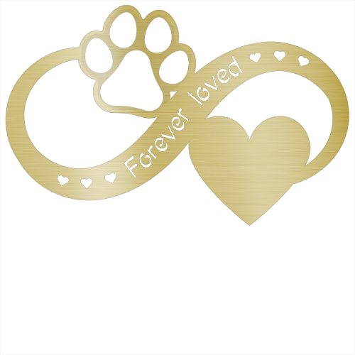 Custom Pet Memorial Infinity Sign Metal Wall Art