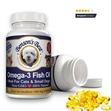 Load image into Gallery viewer, Omega-3 Fish Oil for Cats &amp; Small Dogs - 500 mg Softgels

